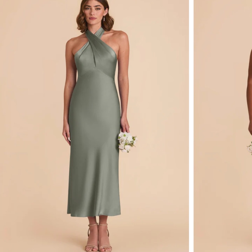 Birdy Grey Matte Satin Monique Dress Sea Glass Medium